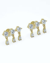 Bianca Gold Stud Earrings